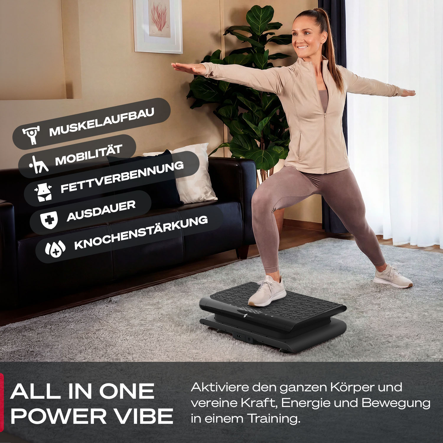 sVibe Lite Vibrationsplatte Schwarz